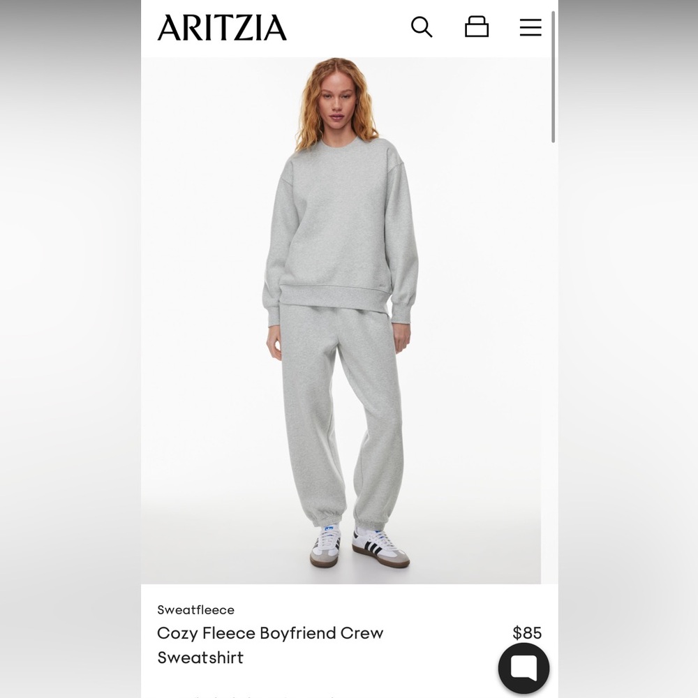 Aritzia Cozy Fleece Boyfriend Sweatshirt